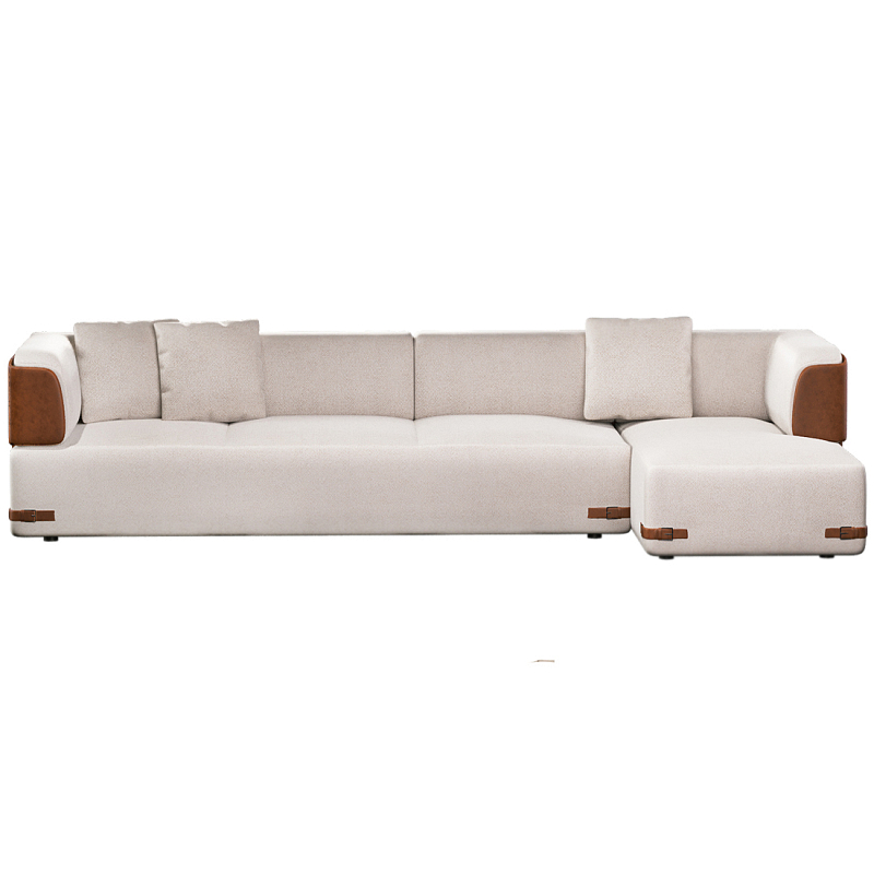 Угловой диван Richmond Молочный Коричневый в Краснодаре | Loft Concept 