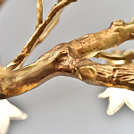 Люстра в виде золотой ветки с цветами Glass Flower Pendant Light варинант исполнения - 8 | Loft Concept в Краснодаре