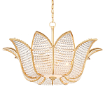 Люстра в форме тюльпана с лепестками из прозрачных стеклянных бусин Hanging Flowers варинант исполнения - 3 | Loft Concept в Краснодаре