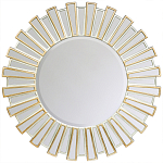 Зеркало круглое с лучами из зеркальных фацетов Silver Facet варинант исполнения - 1 | Loft Concept в Краснодаре