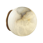 Настенно-потолочный светильник с плафоном в форме шара из алебастра Cryptocrystalline Stone варинант исполнения - 7 | Loft Concept в Краснодаре