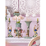 Подсвечник в образе попугая из фарфора с бронзовыми элементами Eden Garden варинант исполнения - 4 | Loft Concept в Краснодаре