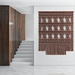 Панно Макраме коричневый цвет  варинант исполнения - 1 | Loft Concept в Краснодаре