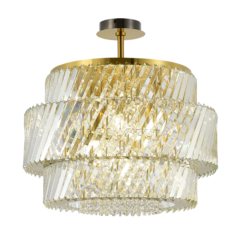 Потолочный светильник в классическом обрамлении Light Connoisseurs Beauty Латунь Прозрачное Стекло в Краснодаре | Loft Concept 