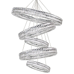 Вертикальная Композиция из круглых Хрустальных светильников Elizabeth Хром варинант исполнения - 1 | Loft Concept в Краснодаре