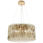 Круглая люстра с металлическими и хрустальными подвесками Bonnay Crystal Chandelier варинант исполнения - 6 | Loft Concept в Краснодаре