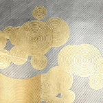 Обои ручная роспись в стиле Арт-деко Namban Colourway SC-289 on gold gilded paper варинант исполнения - 1 | Loft Concept в Краснодаре