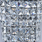 Бра настенное цвета хром с прозрачными квадратными хрустальными подвесками Crystal Regena варинант исполнения - 5 | Loft Concept в Краснодаре