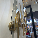 Бра с двумя плафонами дымчатого и янтарного цвета Vertical Glass варинант исполнения - 2 | Loft Concept в Краснодаре