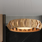 Люстра круглая из толстых деревянных реек Wooden Slats варинант исполнения - 5 | Loft Concept в Краснодаре