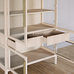 Витрина Primo со стеклянными фасадами и 2 ящиками Светлый дуб варинант исполнения - 4 | Loft Concept в Краснодаре