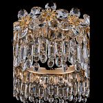 Люстра круглая с декоративными элементами в виде крупных хрустальных цветов Palace Gardens варинант исполнения - 5 | Loft Concept в Краснодаре