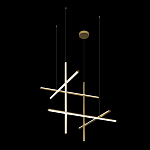 Люстра с 6-ю  пересекающимися цилиндрическими плафонами на тонких тросах Trumpet tube варинант исполнения - 3 | Loft Concept в Краснодаре