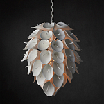 Люстра белая каплевидной формы из цветков лилии White Natural Lines варинант исполнения - 4 | Loft Concept в Краснодаре