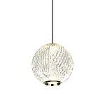 Подвесной светильник с прозрачным рифленым плафоном в форме шара Crystal Globule варинант исполнения - 1 | Loft Concept в Краснодаре