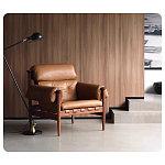 Кресло с деревянным каркасом и обивкой из натуральной кожи Medieval Furniture варинант исполнения - 3 | Loft Concept в Краснодаре