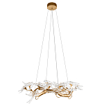 Люстра подвесная с прозрачными стеклянными птичками на ветвях Диаметр 80 см Serip Voa варинант исполнения - 2 | Loft Concept в Краснодаре