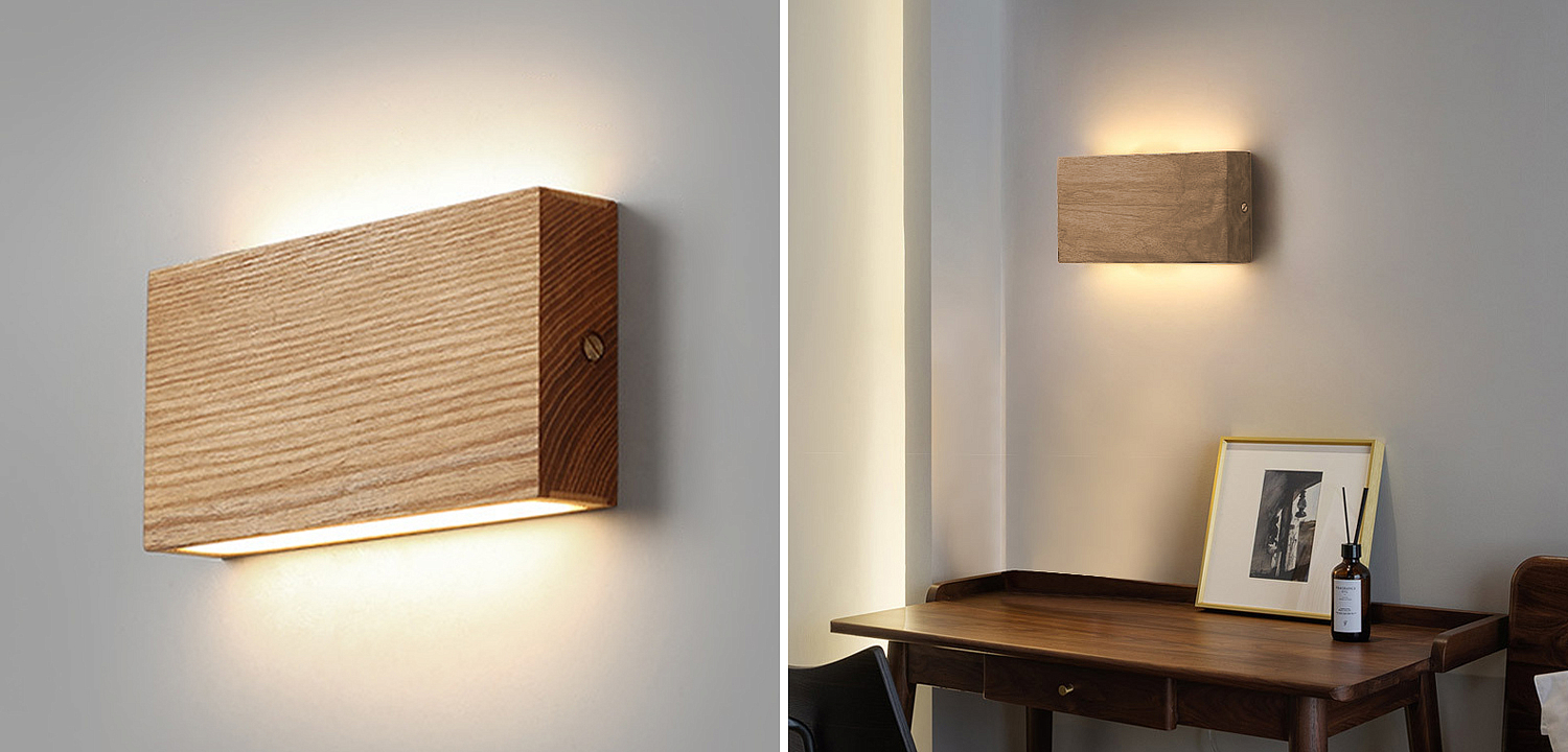 Wall Lamp Retro Square Fixtures Led Up and Down Бра Светлое дерево Wall Lamp Retro Square Fixtures Led Up and Down Бра Светлое дерево - Loft-Concept в Краснодаре