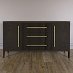 Буфет Primo с тремя ящиками и двумя фасадами Темный орех варинант исполнения - 1 | Loft Concept в Краснодаре