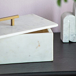 Шкатулка из белого мрамора Save Time варинант исполнения - 5 | Loft Concept в Краснодаре