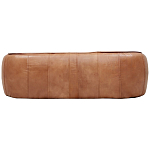 Трехместный диван с кожаной обивкой коричневый Coste Leather Sofa варинант исполнения - 3 | Loft Concept в Краснодаре