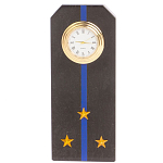 Часы погон подарочные настольные Авиация ВМФ из натурального камня Змеевик Military Clock варинант исполнения - 4 | Loft Concept в Краснодаре