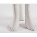 Дизайнерский журнальный стол белый на 3-х ножках в виде ступней African table варинант исполнения - 3 | Loft Concept в Краснодаре