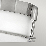 Потолочный светильник для ванных комнат цвета никель с плафоном из опалового стекла и декоративными держателями Hinkley варинант исполнения - 4 | Loft Concept в Краснодаре