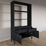 Стеллаж Primo с ящиками Черный дуб  варинант исполнения - 7 | Loft Concept в Краснодаре