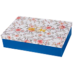 Чайный набор из фарфора синий на 6 персон 12 предметов Flower Porcelain Collection варинант исполнения - 3 | Loft Concept в Краснодаре