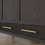 Большой Шкаф Primo Темный орех с 3 дверьми и 3 выдвижными ящиками варинант исполнения - 6 | Loft Concept в Краснодаре