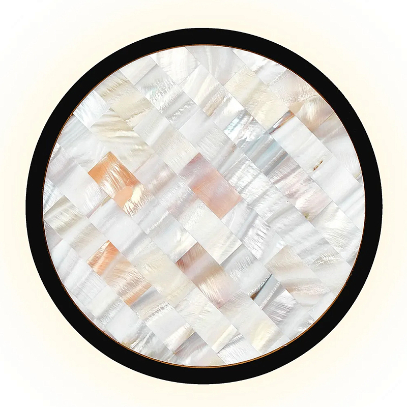 Бра в форме диска с перламутровыми прямоугольниками из морской ракушки Touch of Marine Charm Золотой Черный в Краснодаре | Loft Concept 