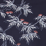 Обои ручная роспись Silk Tree Special Colourway on Empire Blue dyed silk варинант исполнения - 2 | Loft Concept в Краснодаре