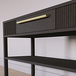 Дизайнерская Консоль с полкой и ящиком Primo Темный орех варинант исполнения - 4 | Loft Concept в Краснодаре