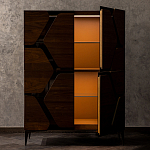 Высокий комод с узором из шпона на фасаде Sahara варинант исполнения - 2 | Loft Concept в Краснодаре