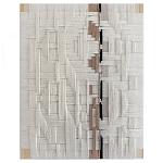 Текстильное панно ручной работы из хлопкового шнура wall panel line beige варинант исполнения - 2 | Loft Concept в Краснодаре