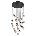 Люстра каскадная с черным круглым основанием 27 подвесов Celestial Waltz варинант исполнения - 2 | Loft Concept в Краснодаре