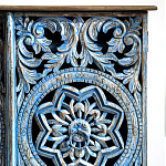 Комод с резным фасадом Blue Carved Chest of Drawers варинант исполнения - 3 | Loft Concept в Краснодаре