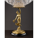 Чаша стеклянная прозрачная на бронзовой подставке с фигуркой девушки Eden Garden варинант исполнения - 6 | Loft Concept в Краснодаре