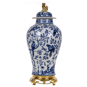 Напольная ваза Blue and Bronze parrot