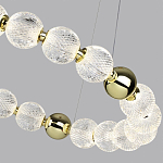 Люстра подвесная кольцевая с прозрачными рифлеными шарообразными плафонами Crystal Globule варинант исполнения - 4 | Loft Concept в Краснодаре