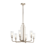  Люстра с прозрачными рифлеными цилиндрическими плафонами Kichler варинант исполнения - 22 | Loft Concept в Краснодаре