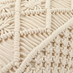 Чехол на подушку с макраме бежевого цвета Macrame варинант исполнения - 2 | Loft Concept в Краснодаре