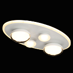 Потолочный светильник овальной формы белого цвета с 4-мя лампами Lunar Pebbles варинант исполнения - 3 | Loft Concept в Краснодаре