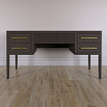 Большой Рабочий стол Primo с 5 выдвижными ящиками Темный орех варинант исполнения - 1 | Loft Concept в Краснодаре