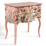 Комод розовый с росписью Цветы L.XV CHEST OF DRAWERS Flowers варинант исполнения - 2 | Loft Concept в Краснодаре
