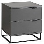 Тумба прикроватная цвета графит с ящиками Strict Lines варинант исполнения - 1 | Loft Concept в Краснодаре