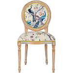 Стул из массива бука с изображением птиц и цветов Beige Green Chinoiserie Garden Chair варинант исполнения - 1 | Loft Concept в Краснодаре