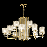 Люстра многоярусная с 15-ю цилиндрическими плафонами из стекла Laurent варинант исполнения - 3 | Loft Concept в Краснодаре