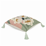 Подушка с цветочным принтом и кисточками Blooming Elegance Daisy варинант исполнения - 1 | Loft Concept в Краснодаре